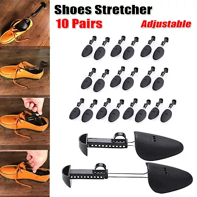 10 Pairs Mens Adjustable Shoe Sneaker Tree Stretcher Form Plastic Shaper Holder • $26.99