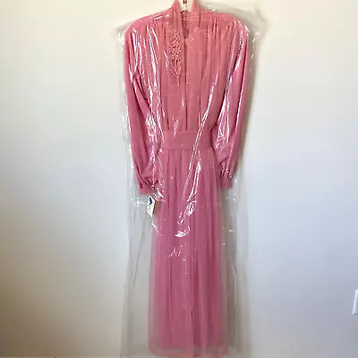 Vintage Funeral Burial Dark Pink Dress Clothing Salesman Sample With Order Tag  • $50