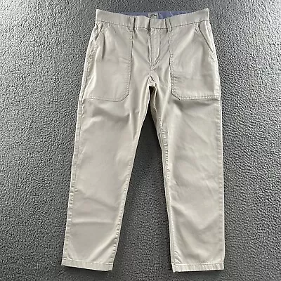 J.Crew Womens Pants Beige Size 28p Mid Rise Slim Boyfriend Chino Cotton Blend • $24.49