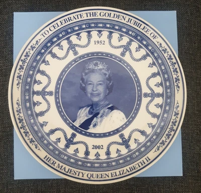 £15.99 • Buy Royal Wedgewood QUEEN ELIZABETH II 1900-2002 Jubilee Plate - New In Box
