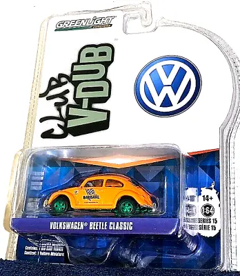 $20.99 • Buy Greenlight 2022 Club V-dub Orange Volkswagen Beetle Classic Green Machine Rare!