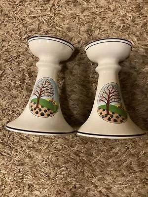 ￼￼ Villeroy & Boch Candle Stick Holders Taper Luxembourg Porcelain Laplau Art￼￼￼ • $25