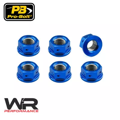 Probolt Rear Sprocket Nuts Blue For Yamaha FZ6 600 N / NS / NA 2004-2008 • $50.27