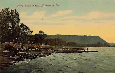 A View Of The North Street Wharf Millersburg Pennsylvania PA 1908 • $8.95