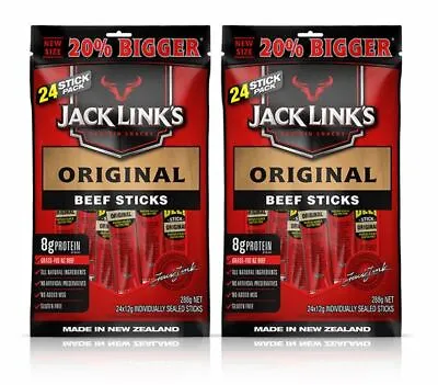 2x Jack Link's Original Beef Stick Made In New Zealand Beef Jerky 288g Packs • $46.99