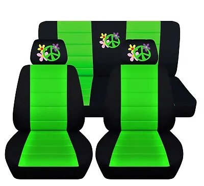 Flower Power Car Seat Covers Fits 2005 To 2010 Volkswagen Beetle  • $169.99