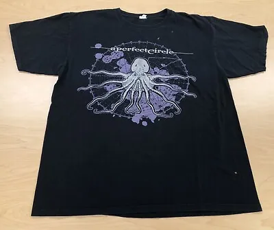 A Perfect Circle 2011 Octopus Worn Stained T-Shirt Tool Metal Band Tour Tee XL • $29.99