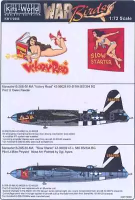 Kits World Decals 1/72 MARTIN B-26 MARAUDER Victory Read & Slow Starter • $12.99