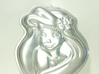 Wilton Ariel The Little Mermaid Cake Pan Baking Mold Silver Tin USED 2104-4355 • $9.97