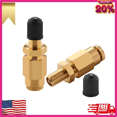1/4  Inflation Schrader Valve With Push To Connect For 1/4  OD Air Line Tubing • $12.59