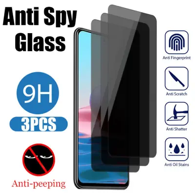 1/2/3 Pack Tempered Glass Screen Protector Anti-Spy For OnePlus 10 9 8 Pro 8T • $8.79