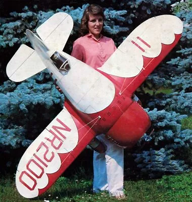 Model Airplane Plans (RC): Gee Bee R-1 Super Sportster ¼ Scale 75  Henry Haffke • $28