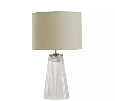 Habitat Le Marais Pressed Glass Table Lamp Light - Cream - Ex Display • £22.39