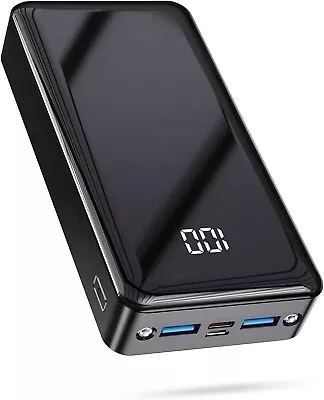 22.5W PORTABLE CHARGER 24000mAh USB C  Power Bank 4 Ports • £19