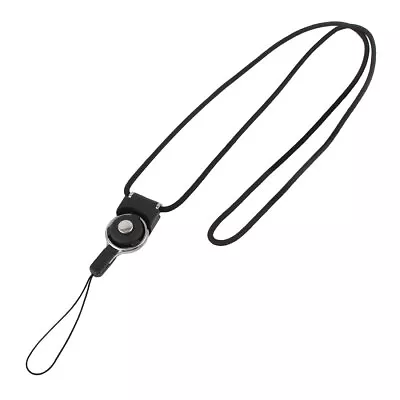 Detachable Strap Phone Lanyard Neck Band Quick Release Cord Holder Keys Black • £6