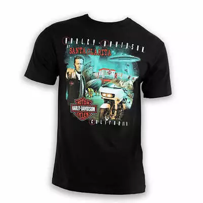 Harley-Davidson® Of Santa Clarita Shirt Short Sleeve UFO Detective Files Black • $21.99