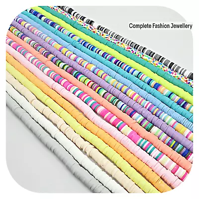 £2.60 • Buy 6MM MultiColoured Heishi Disc Beads Polymer Clay Beads - Jewellery Making