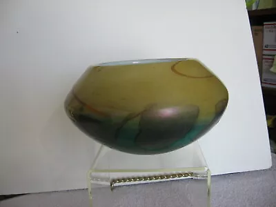 Phoenician Studio Art Glass Bowl ~ Malta ~ Signed • $35