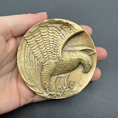 Marcel Jovine 1987 Bronze Calendar Coin Medallic Art Co. Eagle Medal • $40.09