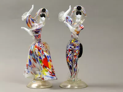 Venetian Glass Murano Harlequin Dancer Figurine Made In Italy • $439.99