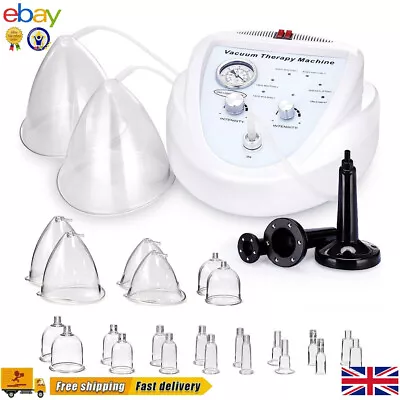 Breast Butt Enlarge Enhance Body Beauty Machine Cupping Massage Vacuum Therapy • £108.59