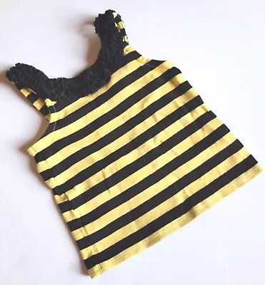 $12.33 • Buy Gymboree Girls 4T Bee Chic Yellow Black Striped Ruffle Tank Top NWT Vintage 2011