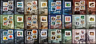 Greatest Painters Collection 24 S/s MNH Central Africa Michel CV336€ #CNA154 • $27.90