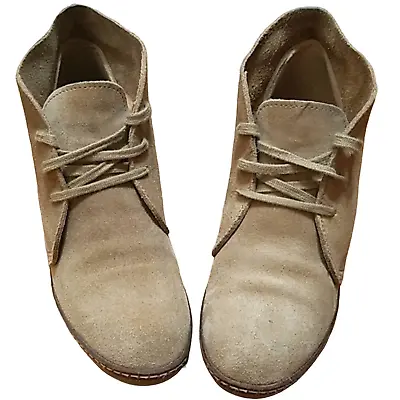 J. Crew MacAlister Suede Wedge Booties Tan / Taupe Womens's SZ 6 • $60