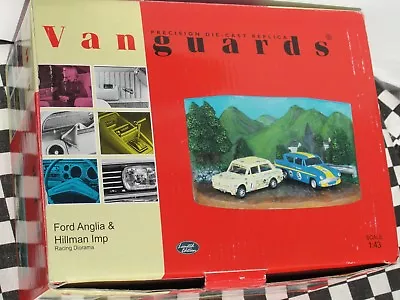 Vanguards  Diecast Ford Anglia & Hillman Imp Diorama Rd3002 1:43 New Old Stock • £49.99