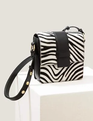 Boden Pony Hair Zebra Print Cross Body Bag Bnwt • £65