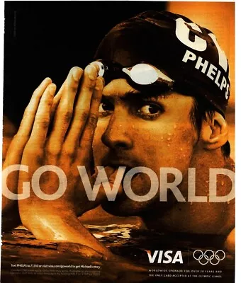 Roll4 Advert 13x11  Michael Phelps - Go World Visa • £13.99