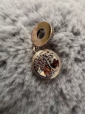 Pandora Rose Gold Family Roots Pendant Charm 781988CZ • £45