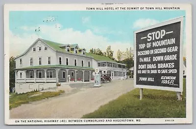 State View~Town Hill Hotel Summit Town Hill Mt Hagerstown MD~Vintage Postcard • $1.50