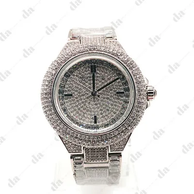 Michael Kors MK5869 Camille Silver-Tone Crystal Pave Glitz Dial Women's Watch • $128