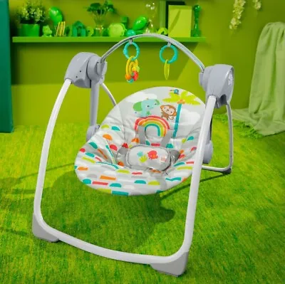 $45.99 • Buy Bright Starts Playful Paradise Portable 6speed Automatic Baby Swing W/Toys *NEW*