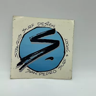 Vintage 80's Sticker Stavros Surf Design San Pedro Surf Sport Surfboards Sticker • $19.99