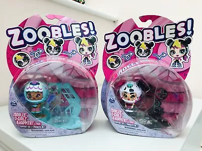 Zoobles Z-girlz & Happitat Mermarina & Ruff Roxy Roll Pop Play • £9.99