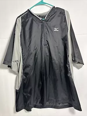 Mizuno Windbreaker Men's 1/4 Zip Vented Back Pullover Baseball Top Black SZ XXL • $34.99