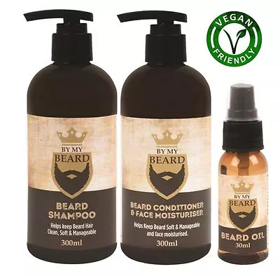 By My Beard Shampoo Oil Conditioner & Moisturiser Mens Gift Set - Vegan • £7.95