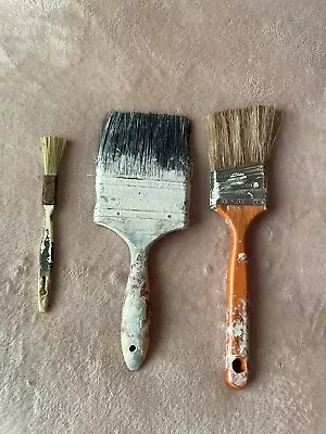 Vintage Steampunk House Paint Brushes Lot Of  3 • $16.50