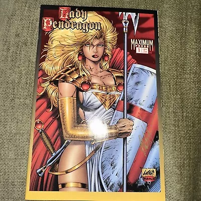 LADY PENDRAGON Issue #1B (Maximum Press 1996) Signed By Matt Hawkins • £15.86