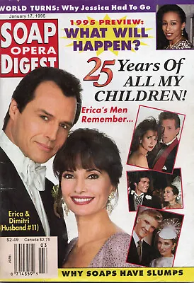 Soap Opera Digest Jan. 17 1995 Michael Nader Susan Lucci All My Children • $9.99