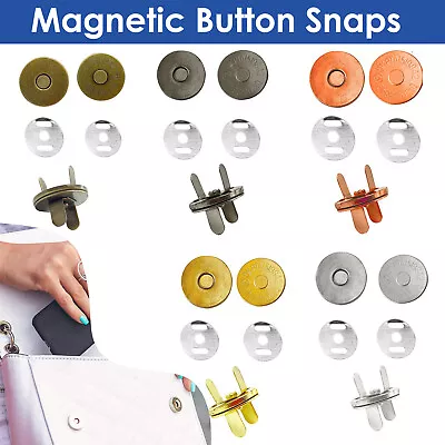 £2.89 • Buy Snap Fastener Clasp Closure Magnetic Buttons DIY Leather Craft Purse Bag 14/18mm