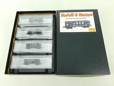 Z Scale Micro-Trains MTL 99405110 N&W Railway Weathered Hopper 4-Car Runner Pack • $119.95