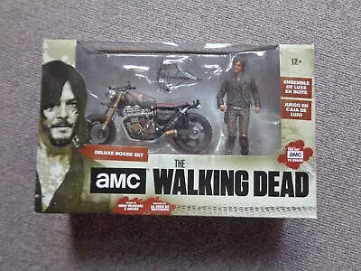 Walking Dead Deluxe Daryl Dixon Figure With Custom Bike Rare • £40