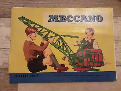 Meccano 1958 Instructions For Outfit Number 6 #58.6 • £4.99