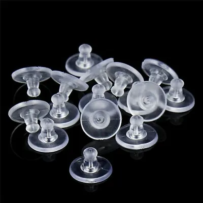 Soft Plastic Earring Butterfly Back Silicone Findings Stoppers Holders Jewellery • £2.05