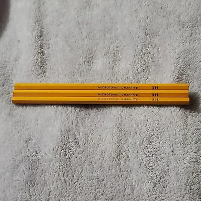 Vintage NOS Van Dyke Eberhard Faber 3H Pencil Microtomic Graphite Unsharpened • $19