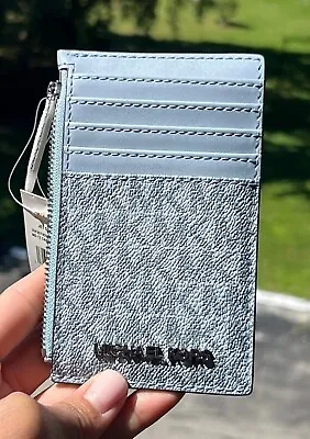 Michael Kors Jet Set Travel Top Zip Credit Card Case Id Holder Wallet Coin Pouch • $61