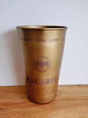 Bacardi Cuba Libre Gold Tin Drinking Cup Brand New • $14.55